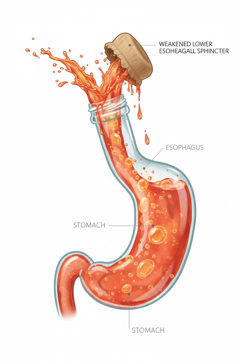 HEARTBURN? Your 'Bottle Cap" might be lose.