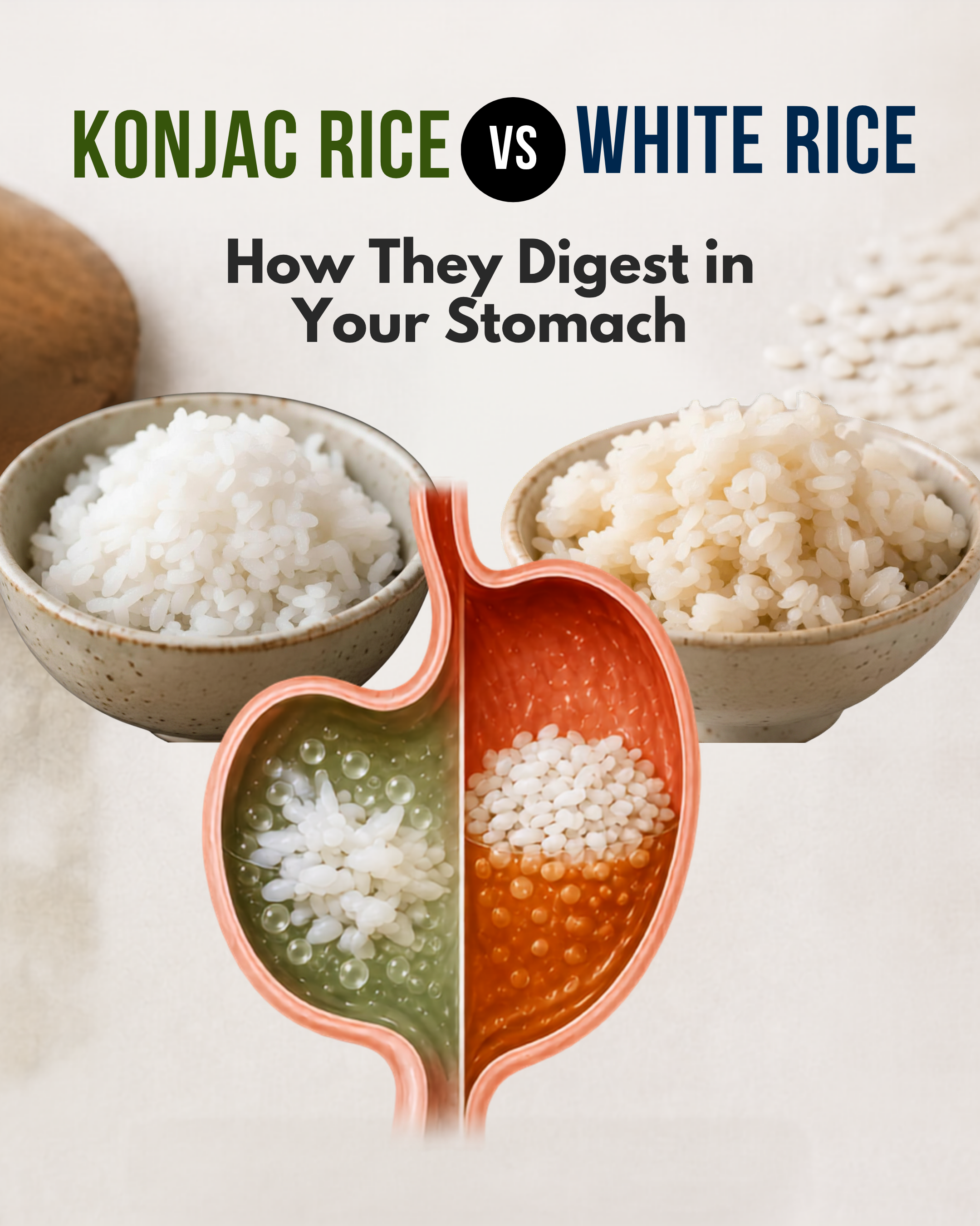 KONJAC RICE vs WHITE RICE