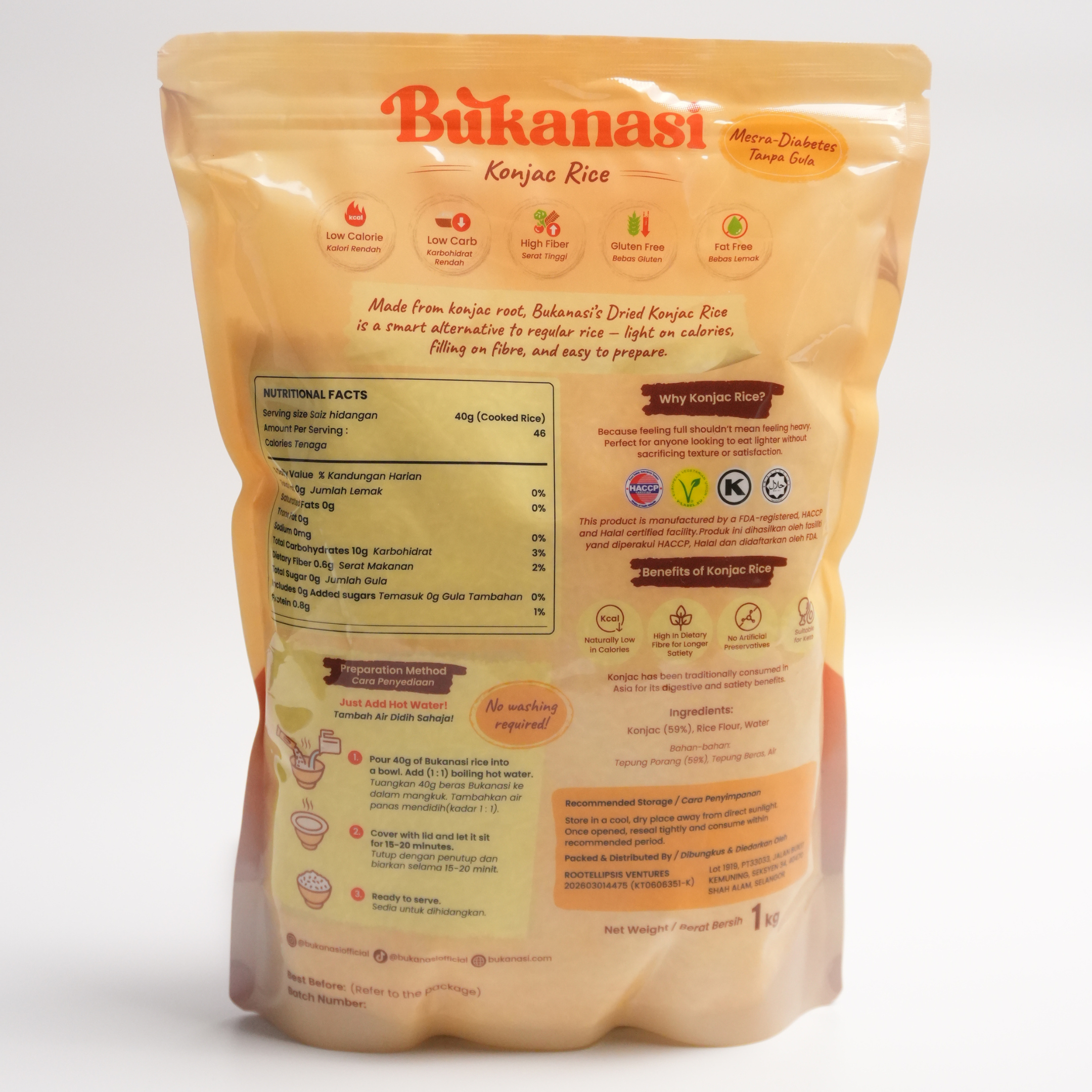 Bukanasi Dried Konjac Rice